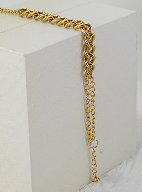 极速Fashionable and verrsatile K gold titanium steel mens a