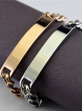 极速韩国简约光面情侣热卖手链x男士女式个性钛钢学生时尚配饰品S