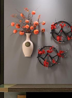 暖居创意墙上装饰品新中式梅花挂件客厅电视柜沙发背景墙名宿壁饰