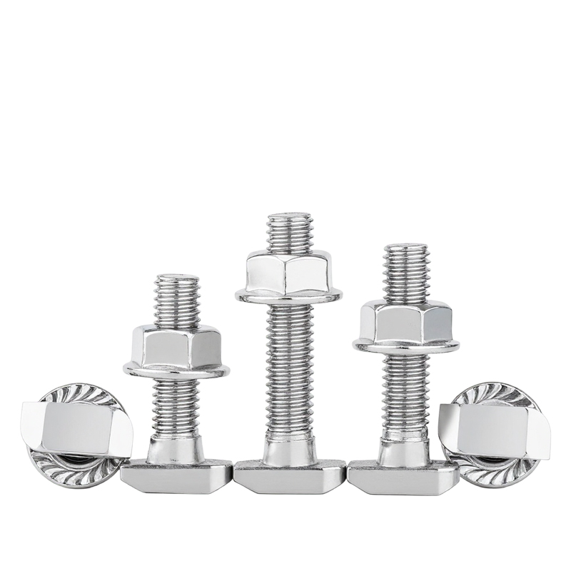 欧标T型螺丝螺栓船锤头法兰螺母套装国标20304045型M56铝型材配件 - 图1