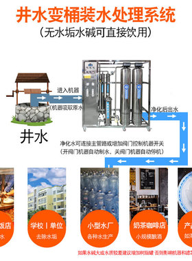 大型0.5吨商用全不锈钢管路净水设备RO膜反渗透工业净水器纯水机