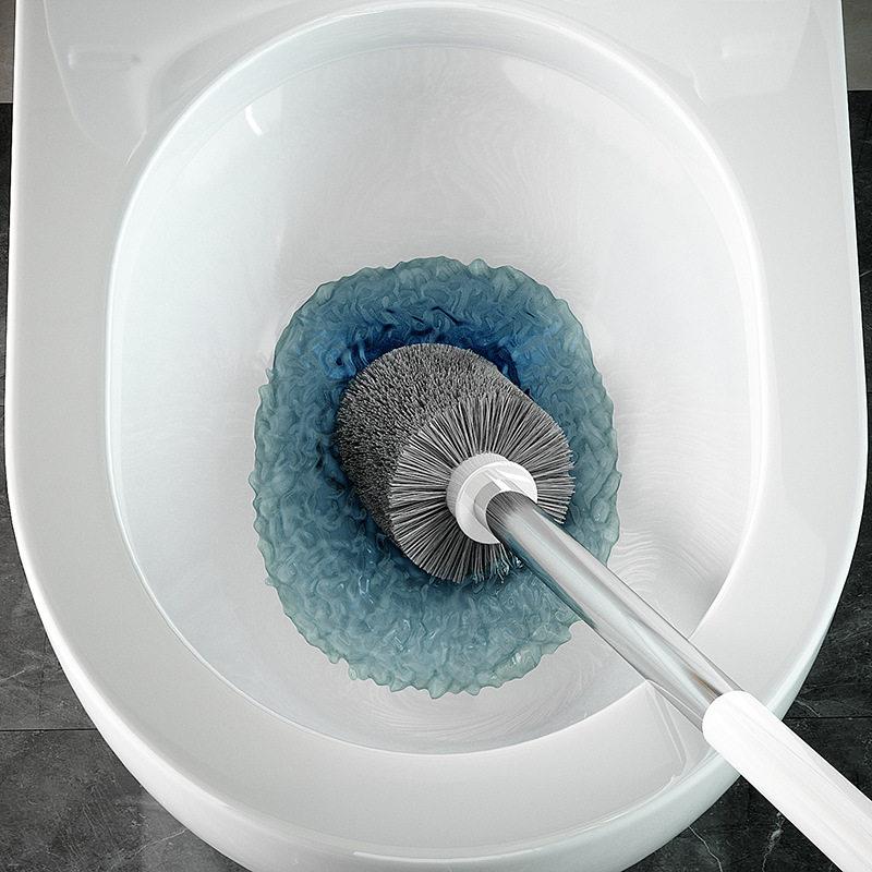 Toilet brush with no dead ends, wall-mounted, home bathroom, no punching, toilet brush, long-handled wall-mounted cleaning brush set