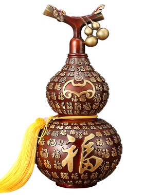 上善若水 全铜百福葫芦摆件 招财福禄工艺品家居客厅开业礼品0857