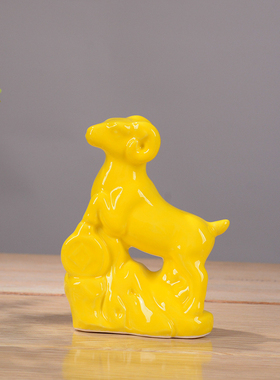 陶瓷羊摆件缺角补角十二生肖羊家居客厅办公室三羊开泰工艺品摆件