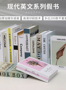 办公室现代简约假书摆件客厅仿真书ins装饰书房样板间摆设道具书