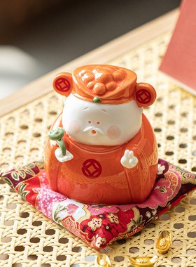 炼器中式小财神家居饰品招财摆件创意客厅电视柜摆设店铺乔迁礼品