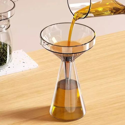 漏斗器家用厨房长颈塑料大小口径奶粉加油漏斗安全级酒吊子打酒器 - 图1