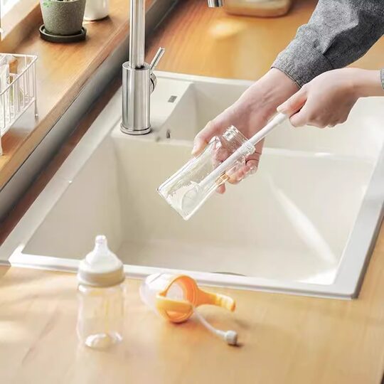 Cup brush, cup long handle, small brush, household insulated water cup, no dead ends cleaning artifact, bottle washing brush