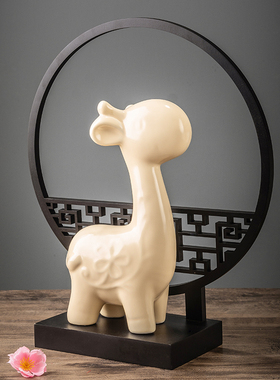 新中式家居玄关酒柜子装饰品摆件古G典中国风茶几沙发创意摆设