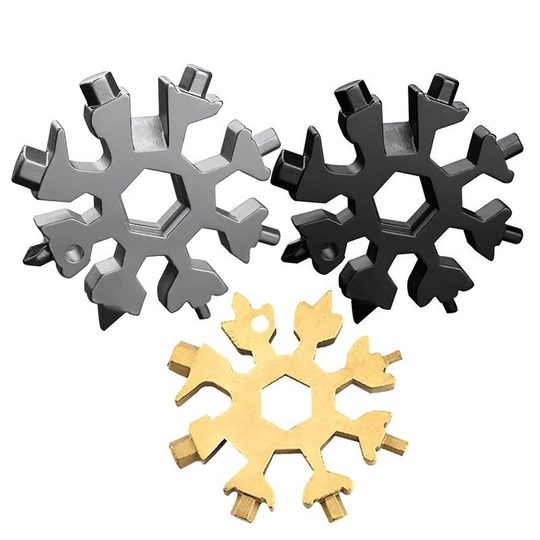 Multifunctional Snowflake Wrench Keychain Portable