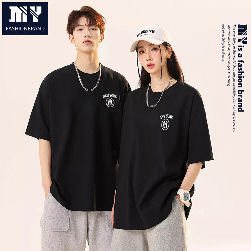 【MY史诗级清仓价】潮牌爆款休闲印花美式T恤圆领百搭情侣衫XL