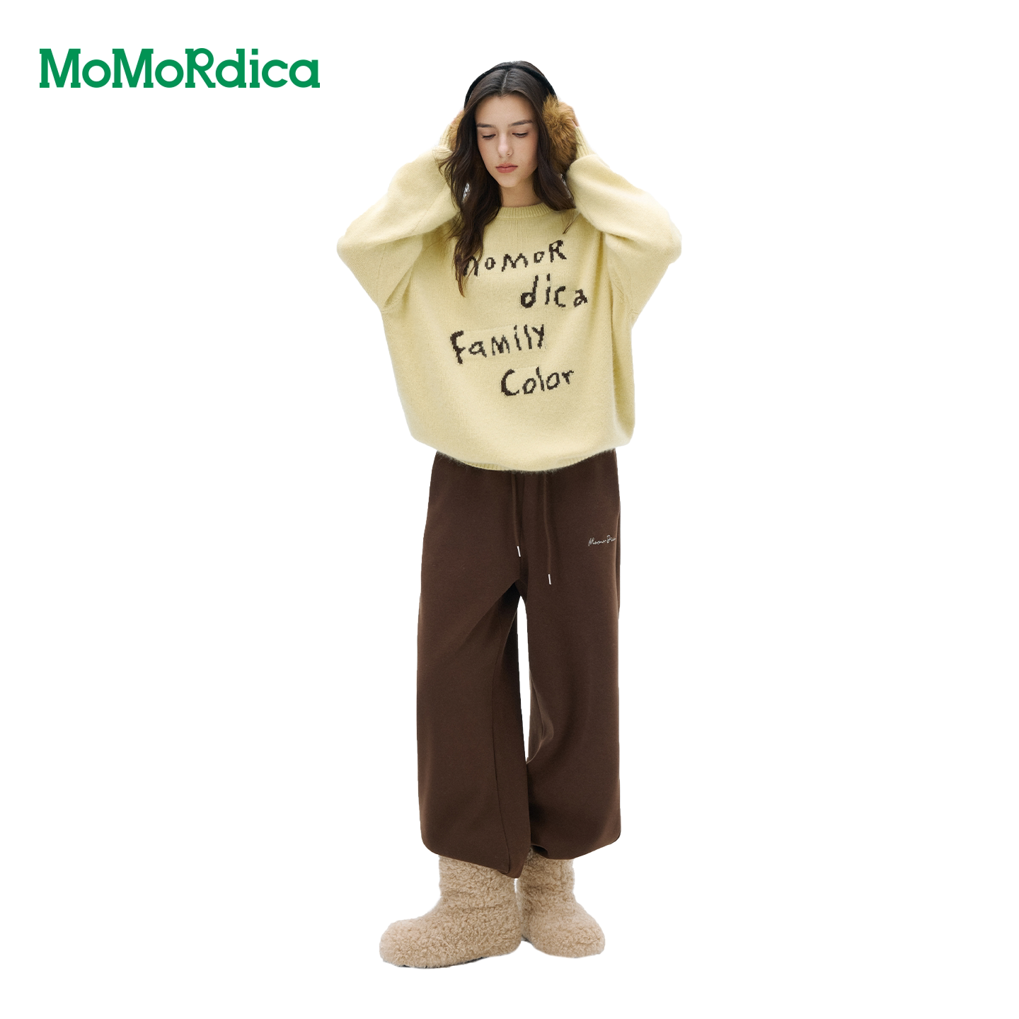 【所有女生的衣橱直播间】Momordica 时尚潮流休闲字母套头毛衣