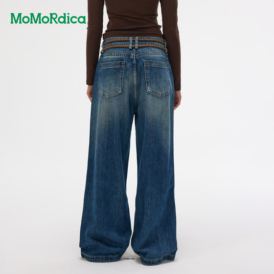 Momordica巴恩风撞色休闲猎装夹克外套/工装外套/牛仔长裤女