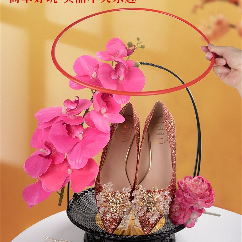 极速中式婚鞋盒成品展示架t果篮放婚鞋盒diy材料包接亲游戏婚礼用,淘宝优惠券,粉丝福利购,淘宝优惠卷