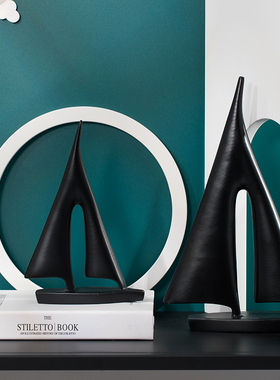 极速一帆风顺帆船模型摆件现代简约客厅家居装饰品办W公室桌上创