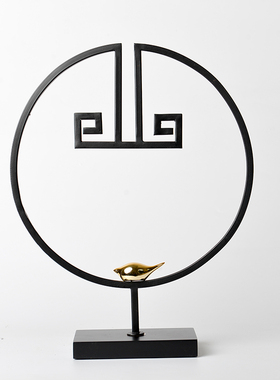 极速新中式书房毛笔装饰架摆件z样板房书桌玄关工艺礼品摆饰禅意