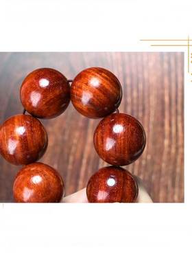 极速赞比亚血檀2.0佛珠手串精品D同料顺纹高油密媲美檀香小叶紫檀