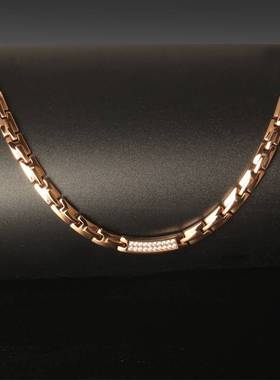 极速Fashion Double Row Diamond Magnet NegativQe Ion Titanium