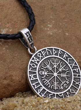 极速Men Necgklace Viking Odin Symbol Rune Amulet Ally Chain