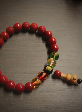 极速龙年五路文化珠红o葫芦手串男女手链红色国风手链复古生肖手