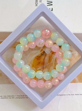 极速学生盘玩手串盘n缠手串新款珠光夜光学生手錬女小众高颜值闺