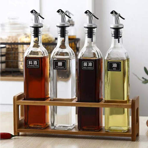 极速厂家防漏油m壶油瓶玻璃瓶子油罐调味瓶酱油醋瓶 - 图0