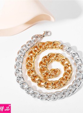 极速exaggeration clavircle chain thick chain stitching neckl