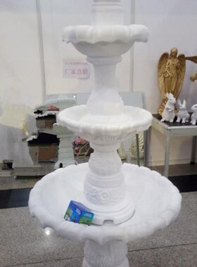 欧式多层罗马g柱花盆婚庆喷泉花园别墅酒店影楼喷水池婚庆道具摆