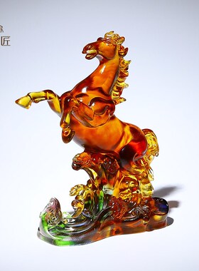 琉璃工艺品生肖马摆件招财高档客厅轻奢装饰领导朋友开业乔迁礼物