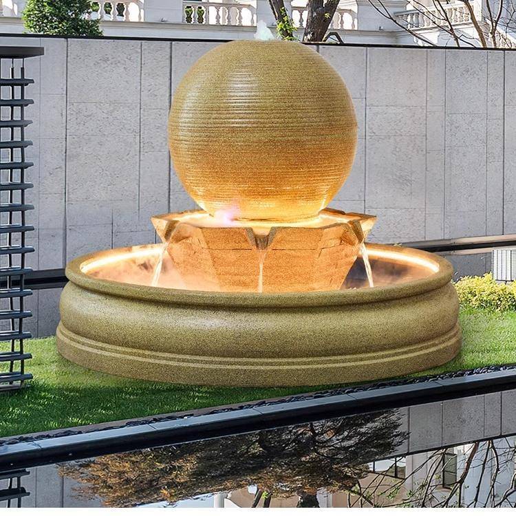 风水球流水摆件循环水喷泉鱼池缸公司酒店大堂水景庭院造景水幕墙 - 图1