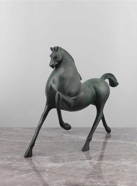 简约行走马金属摆k件书房卧室客厅电视柜办公室样板房家居饰品