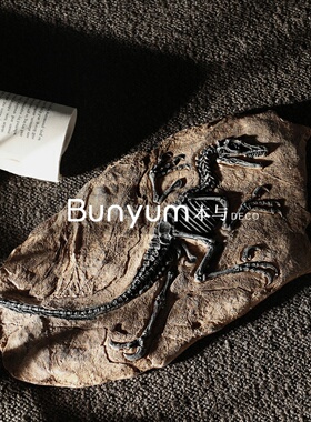 霸王龙恐龙标本复古摆件样板间家居书房博古.架软装饰品