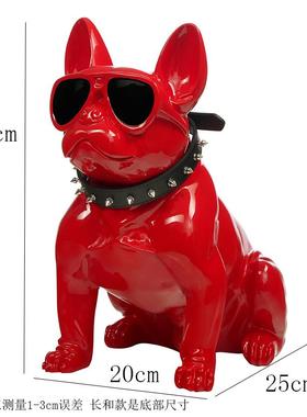 法斗狗创意摆件热销北欧风树脂大号道具家居橱窗装饰工艺品斗牛犬