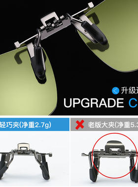 防蓝光感光变色偏光镜夹片男女超轻隐形夹驾驶专T用墨镜日夜两用