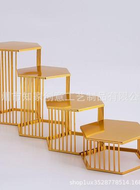 厂家直销创意特色金属陶瓷展厅展示架现代简约铁艺家居装饰工艺品