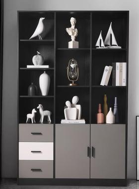 轻奢高档书柜摆件组合酒柜客厅办公室书房样板房玄关家居软装饰品