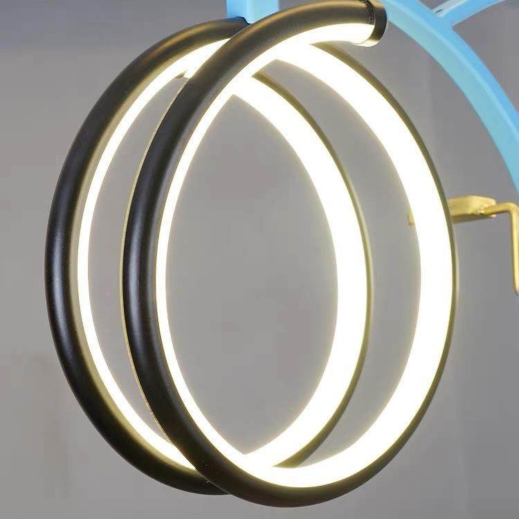 儿655童房自行车吊灯卡创男意护简约眼现代女孩卧室单车个性通灯,淘宝优惠券,粉丝福利购,淘宝优惠卷