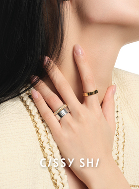 CISSY SHI【刘雯同款】SOLAR系列戒指金银原创小众百搭男女同款