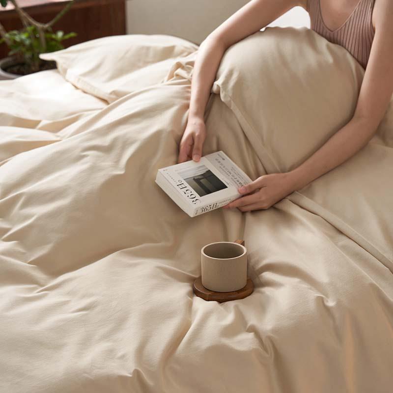 约磨A类10JC0240020支长绒棉加厚毛枕单品被套床单纯棉套床品可简 - 图1