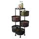 Movable rotary kitchen storage rack without installation floor-standing multi-layer vegetable rack bedroom snack storage rack