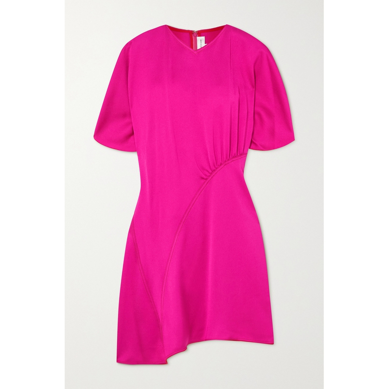 【折扣】Victoria Beckham 女不对称褶饰绉纱连衣裙