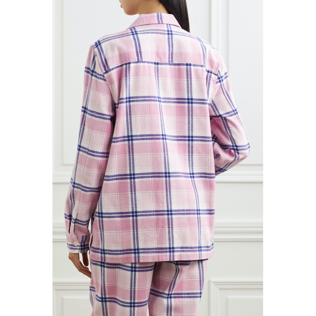 TEKLA summer ຊຸດນອນເສື້ອ flannel ຂອງແມ່ຍິງ plaid