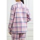 TEKLA summer ຊຸດນອນເສື້ອ flannel ຂອງແມ່ຍິງ plaid