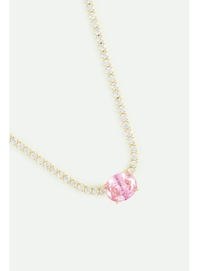 【折扣】CZ by Kenneth Jay Lane 女士镀金方晶锆石项链