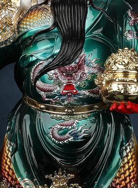 关公神像摆件家用供奉武财神关二爷像树脂店铺站像关帝圣君办公室