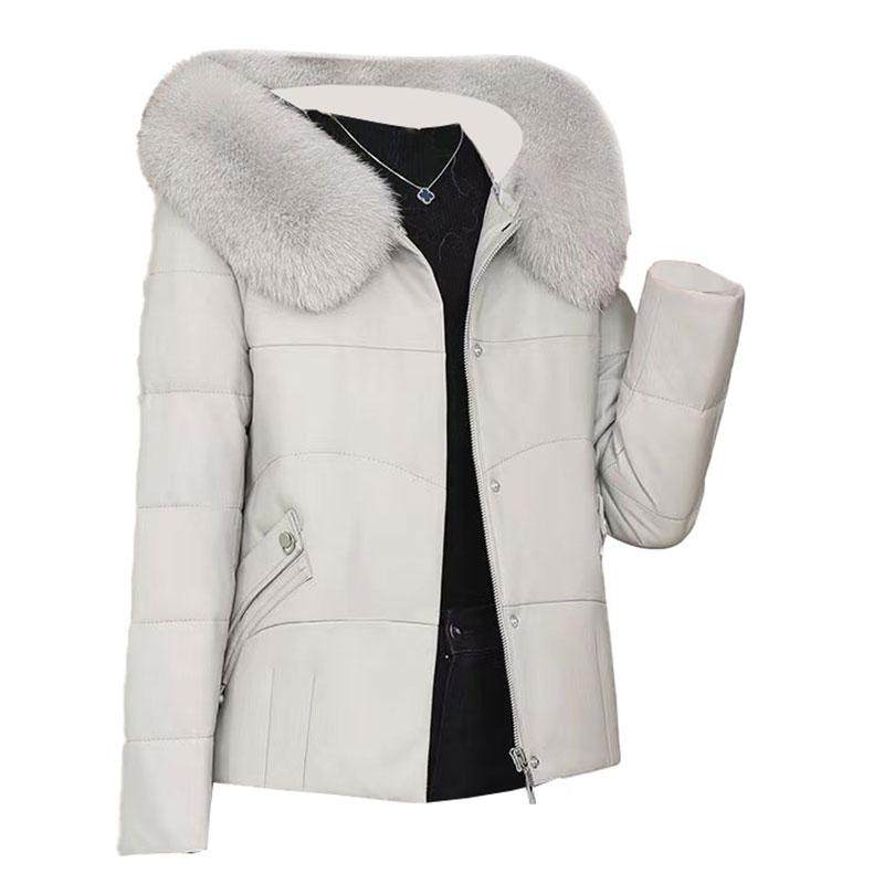 皮衣外套女冬季加绒2025新款加厚妈妈皮袄真狐狸毛领短款pu皮棉服,淘宝优惠券,粉丝福利购,淘宝优惠卷