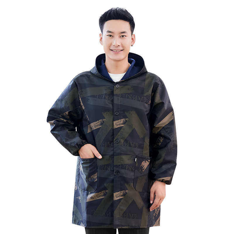 防水加绒厚罩衣大人围裙家用厨房时尚防油长袖新款男士工作服冬季,淘宝优惠券,粉丝福利购,淘宝优惠卷