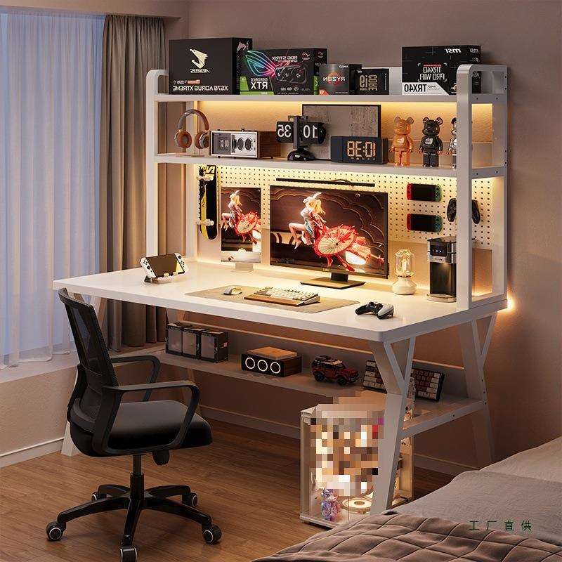 Table hole board desk frame integrated desktop study computer e-sports table 985 bedroom home study desk office desk and chair cover
