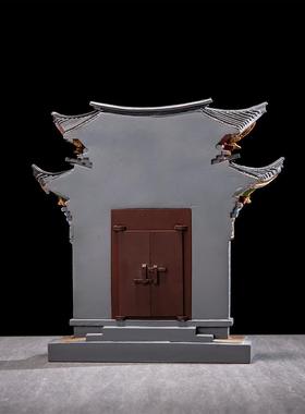 中国风礼品传统中式建筑模型三滴水门楼摆件创意书房办公室装饰品