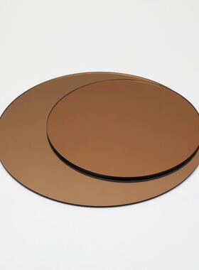 现代简约镜面玻璃托盘客厅咖啡桌桌面创意储物模型房无障碍豪华装